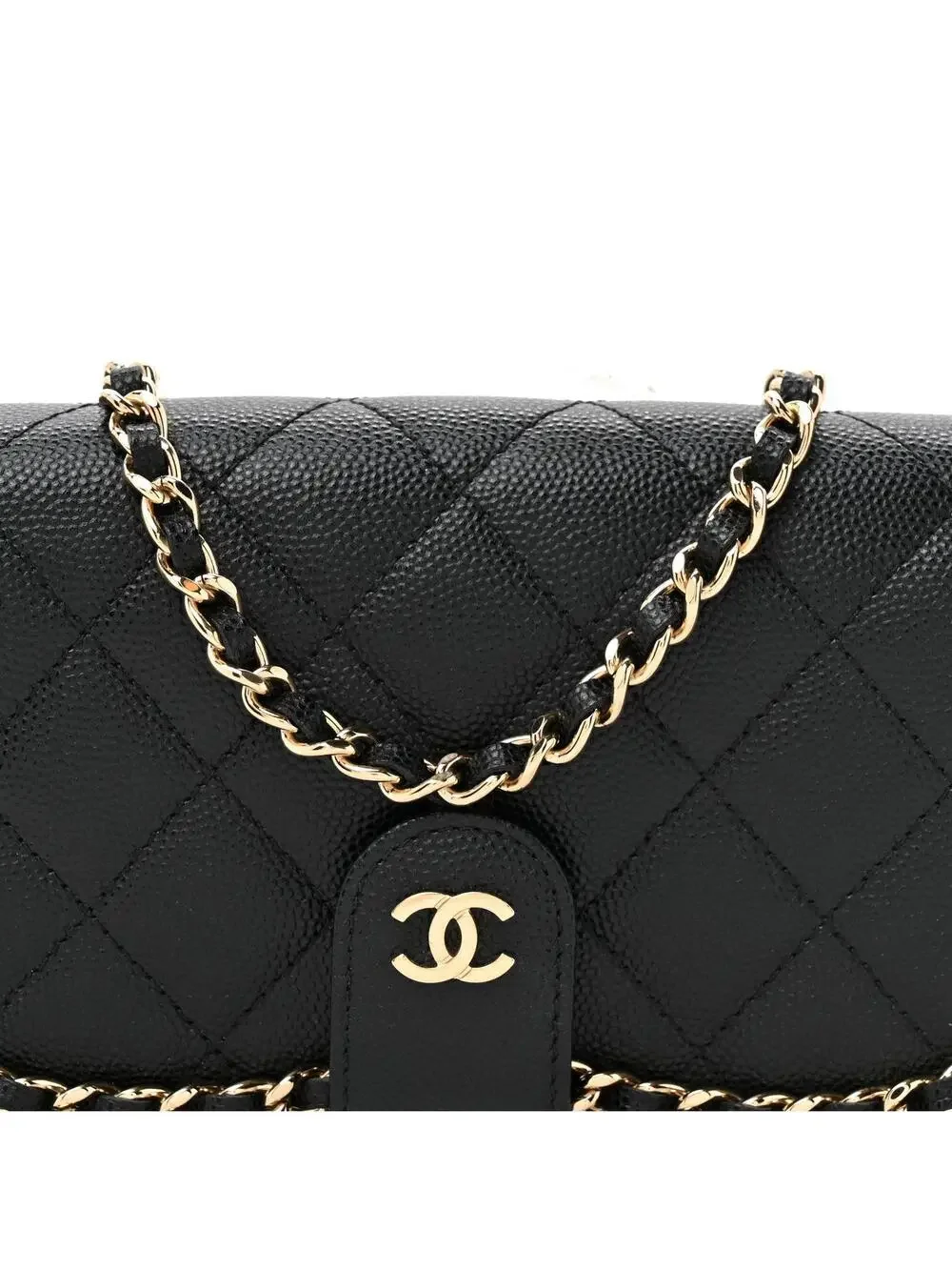Chanel Caviar Quilted Chain Glasses #321493C16B